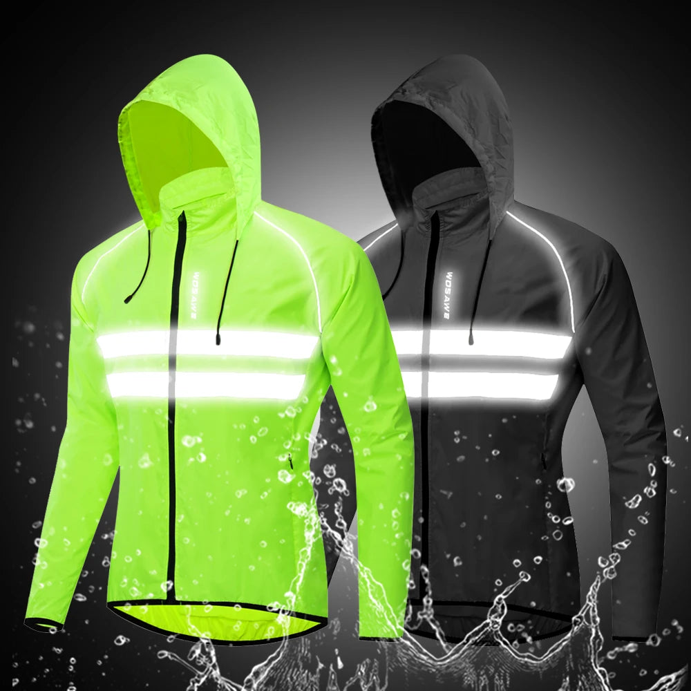 Thin waterproof reflective running jacket