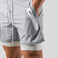 Men's Running/Fitness shorts secure phone pocket