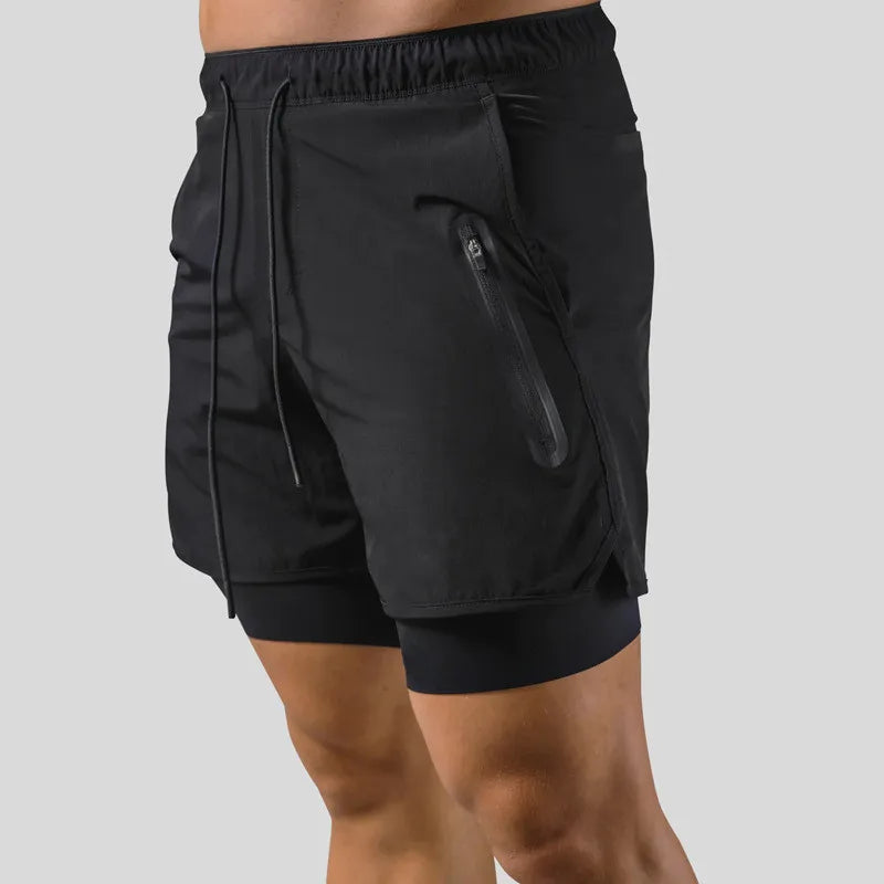 Men's Running/Fitness shorts secure phone pocket