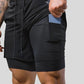 Men's Running/Fitness shorts secure phone pocket